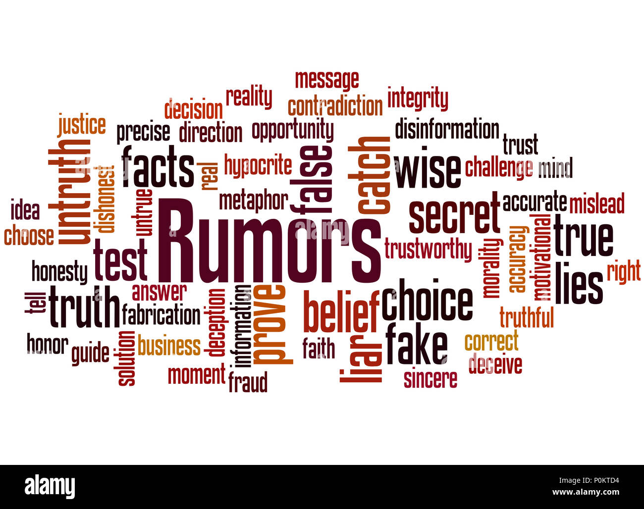 Rumors, word cloud concept on white background Stock Photo Alamy