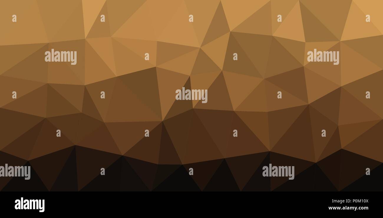 Dark to light brown, low poly vector gradient texture. Colorful polygonal illustration, good as a cell phone, marketing material, or website backgroun Stock Vector