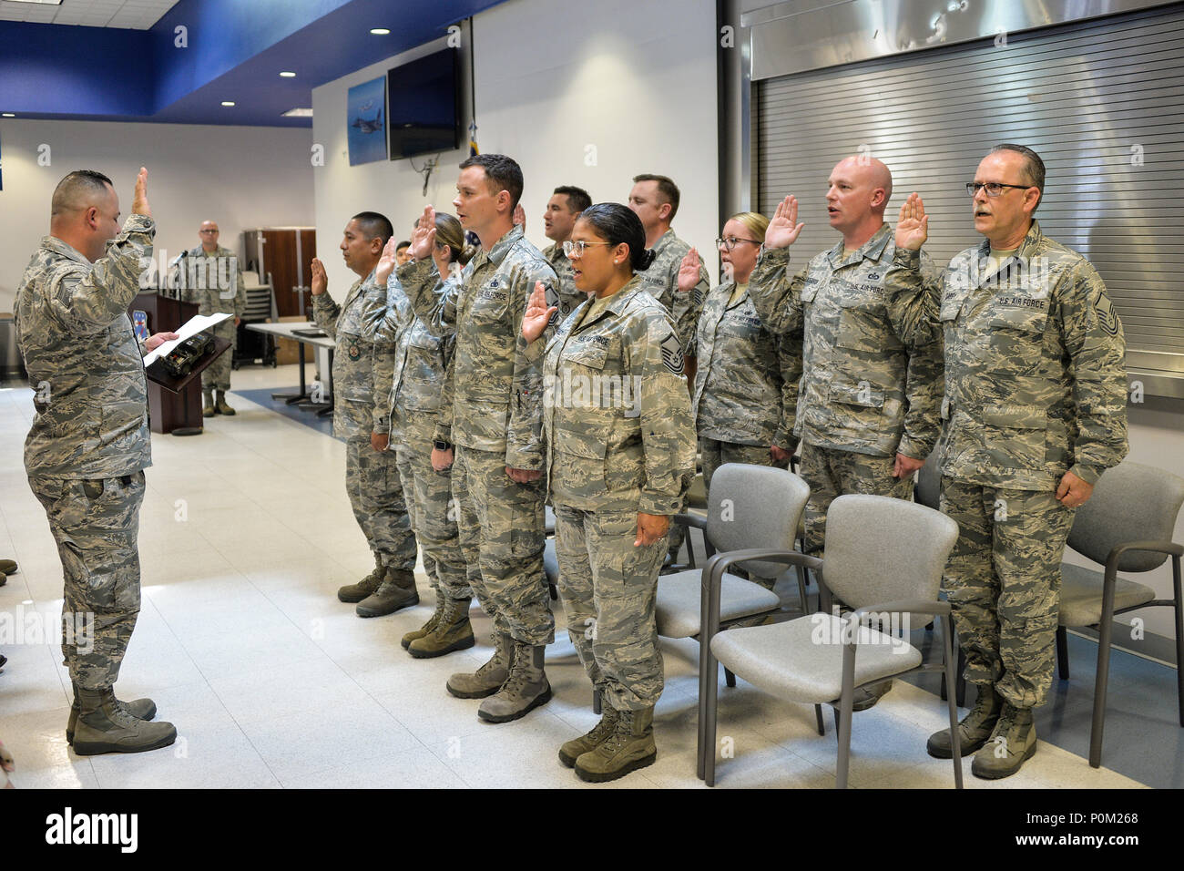 Chief Master Sgt. Jose Salas, 144th Aircraft Maintenance Squadron chief ...