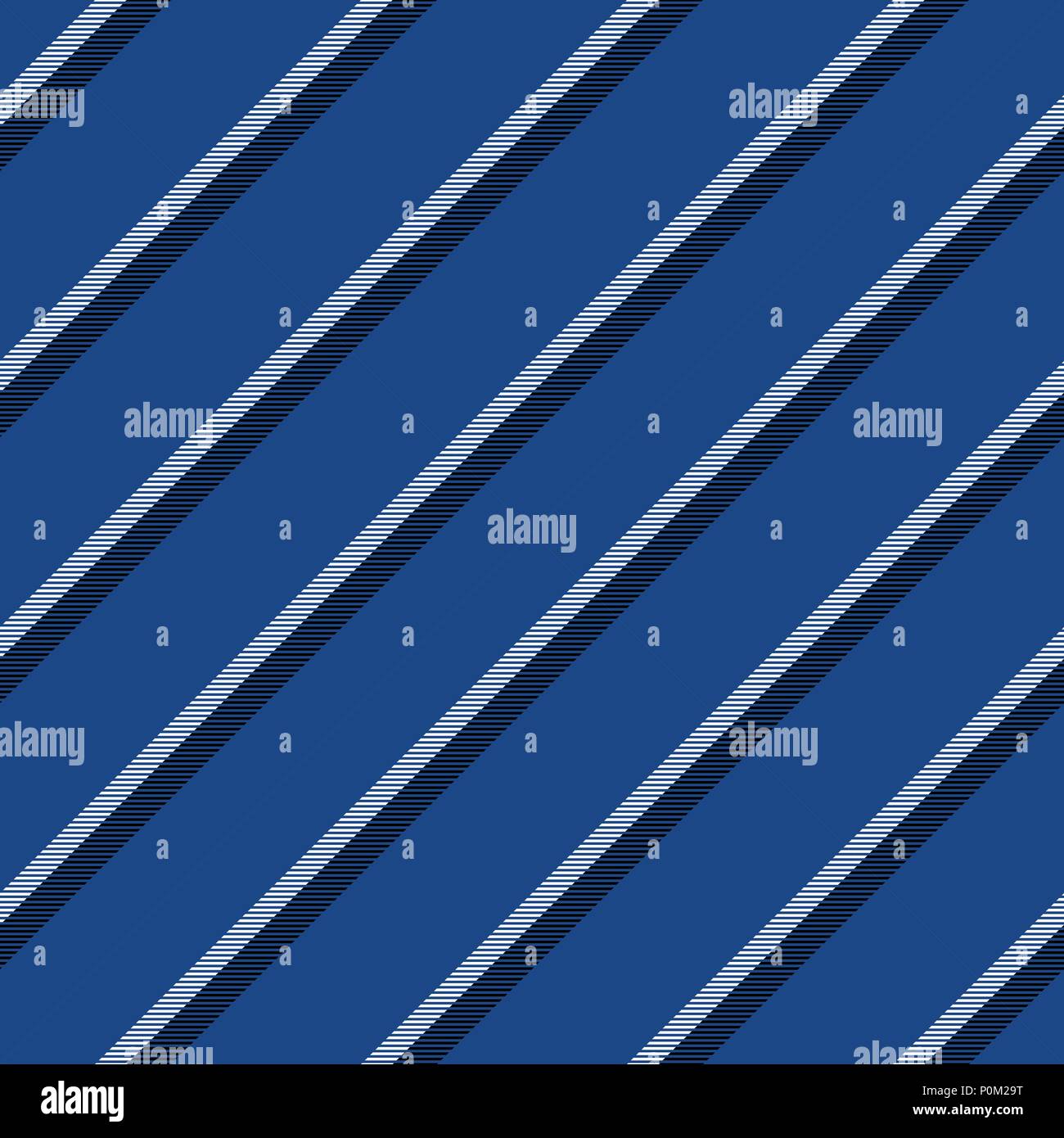Blue striped background diagonal fabric texture. Vector illustration ...