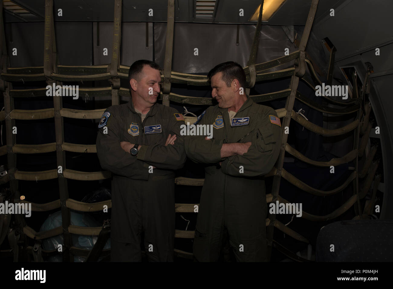 U.S. Air Force Master Sgt. Scott Ferneding, Left, 6th Air Refueling ...