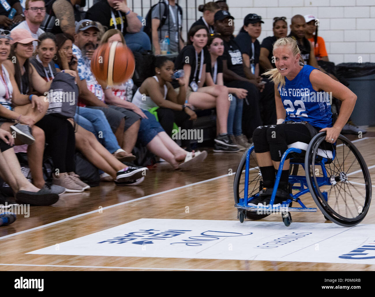 Veteran Kristen Morris Of Team Air Force Drives Down Court After