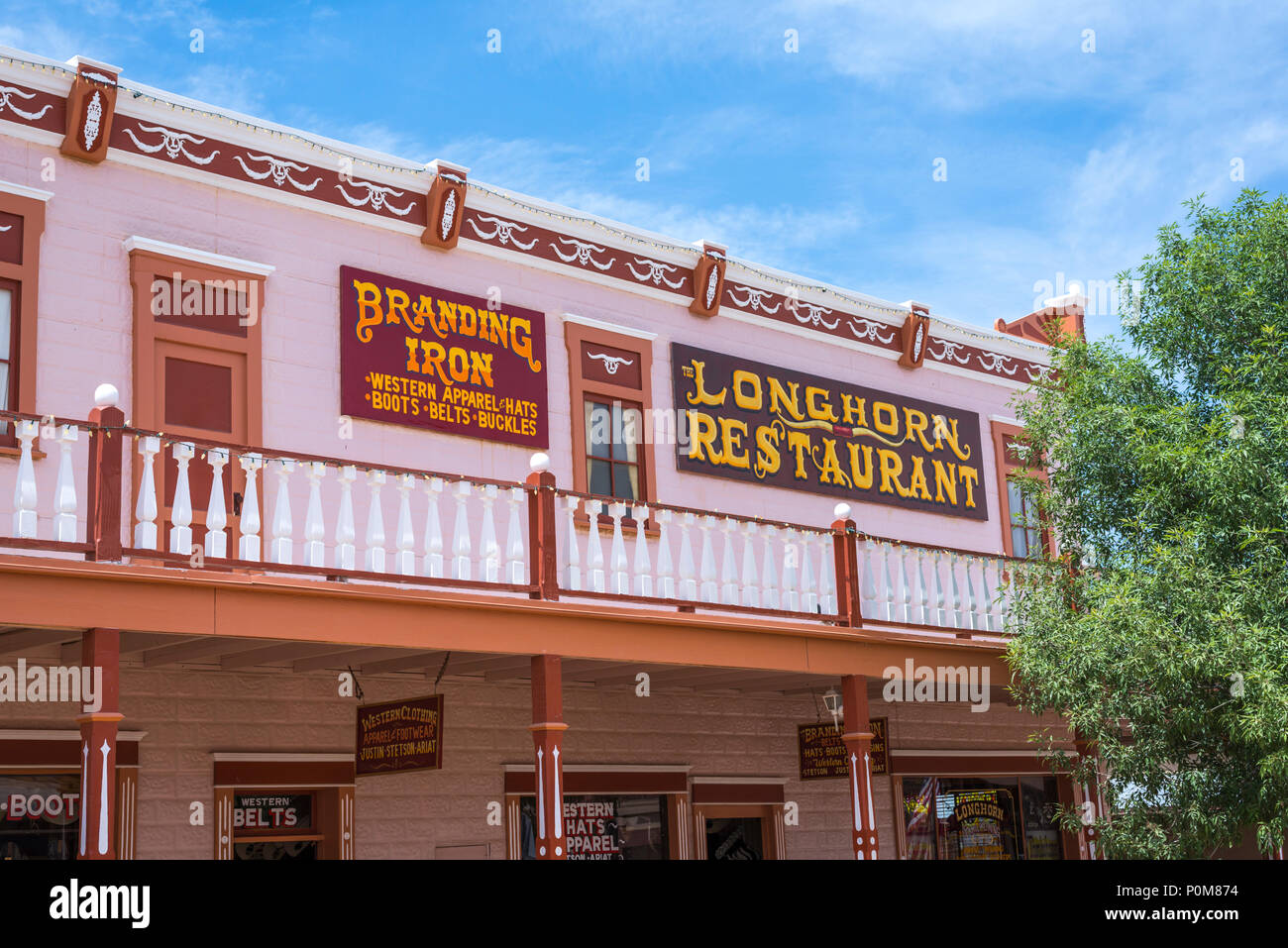 Longhorn Restaurant building. Tombstone, Arizona, USA Stock Photo Alamy