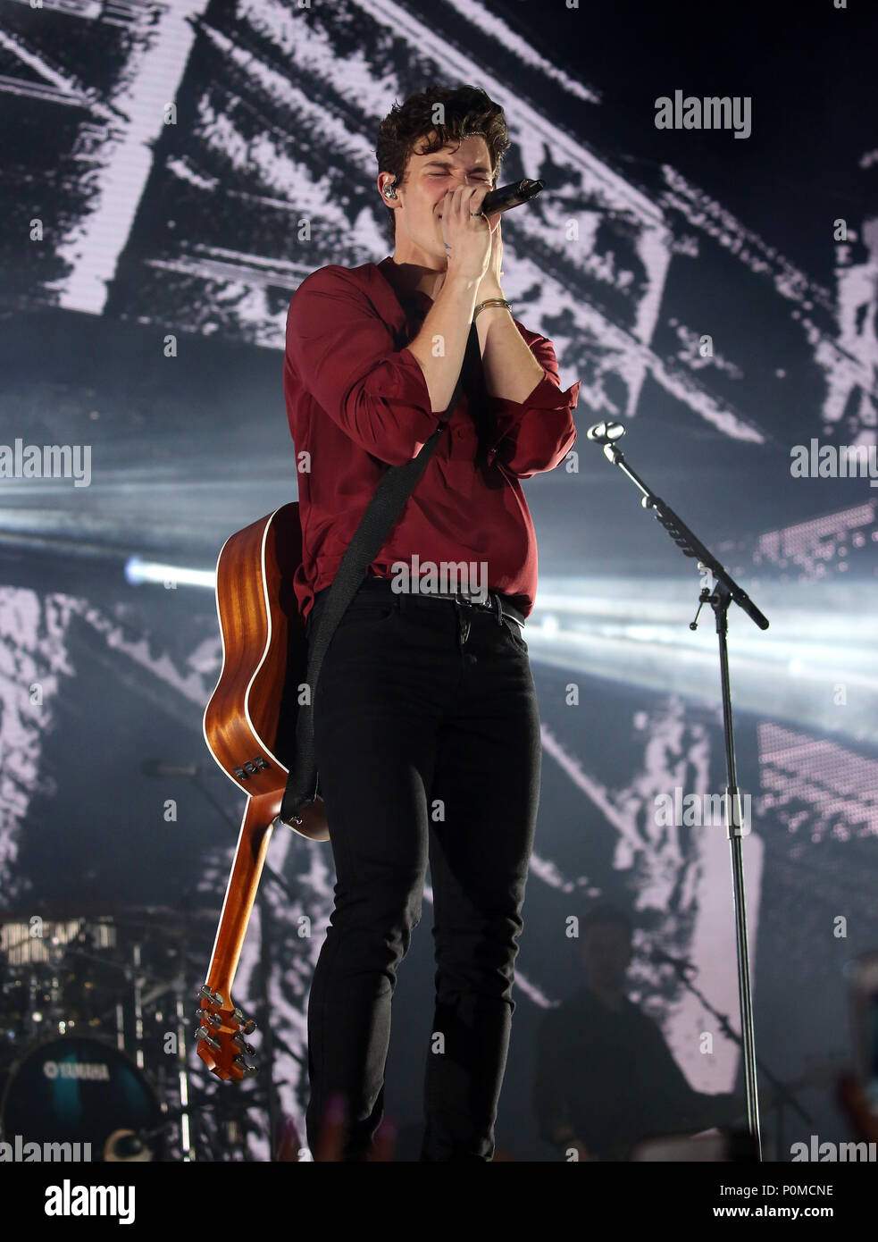 Shawn Mendes on stage during Capital's Summertime Ball with Vodafone at Wembley Stadium, London