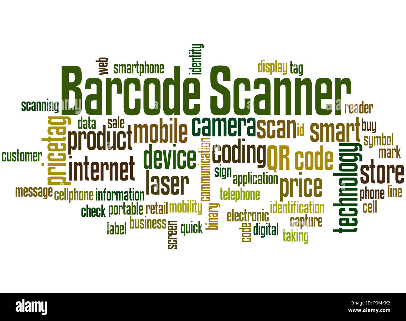 Barcode scanner word cloud concept on white background Stock Photo Alamy