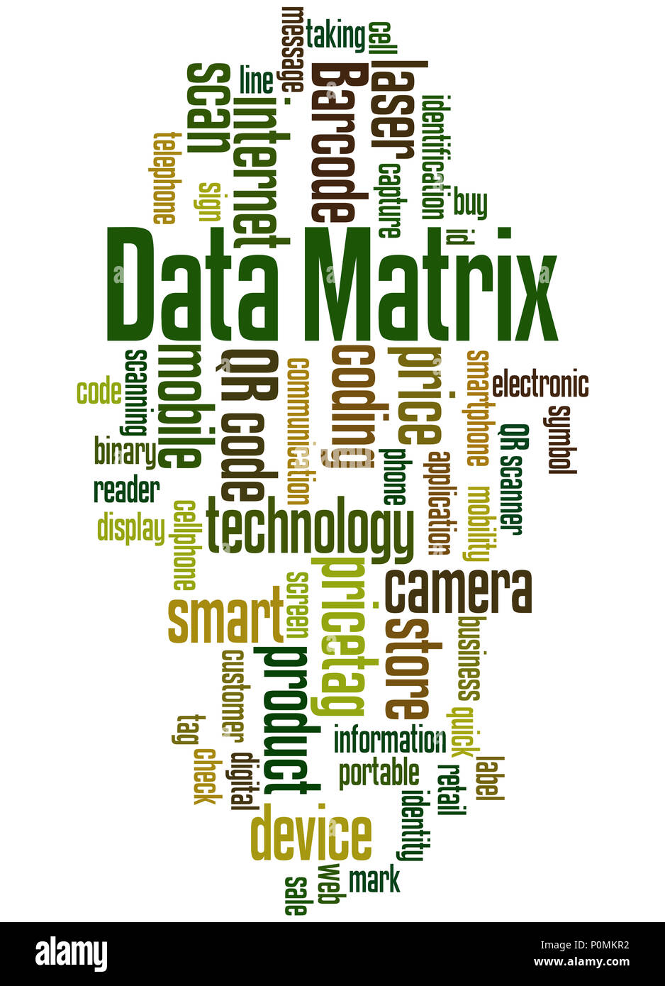 Data Matrix word cloud concept on white background Stock Photo - Alamy