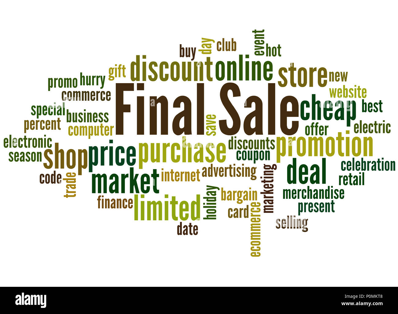 Final sale word cloud concept on white background Stock Photo Alamy