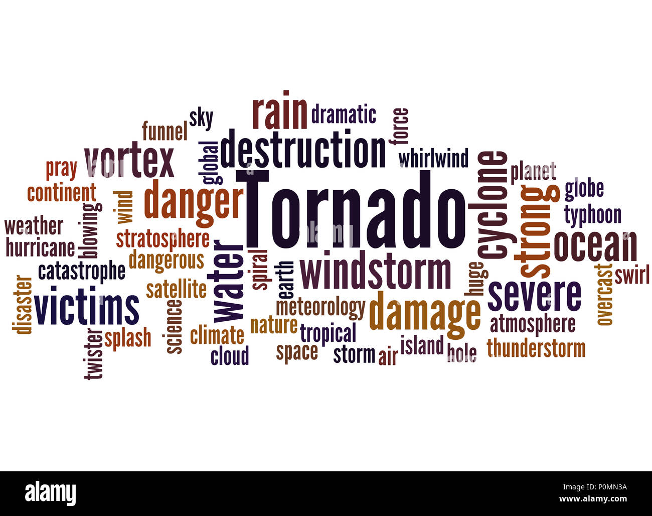 Tornado, word cloud concept on white background Stock Photo Alamy