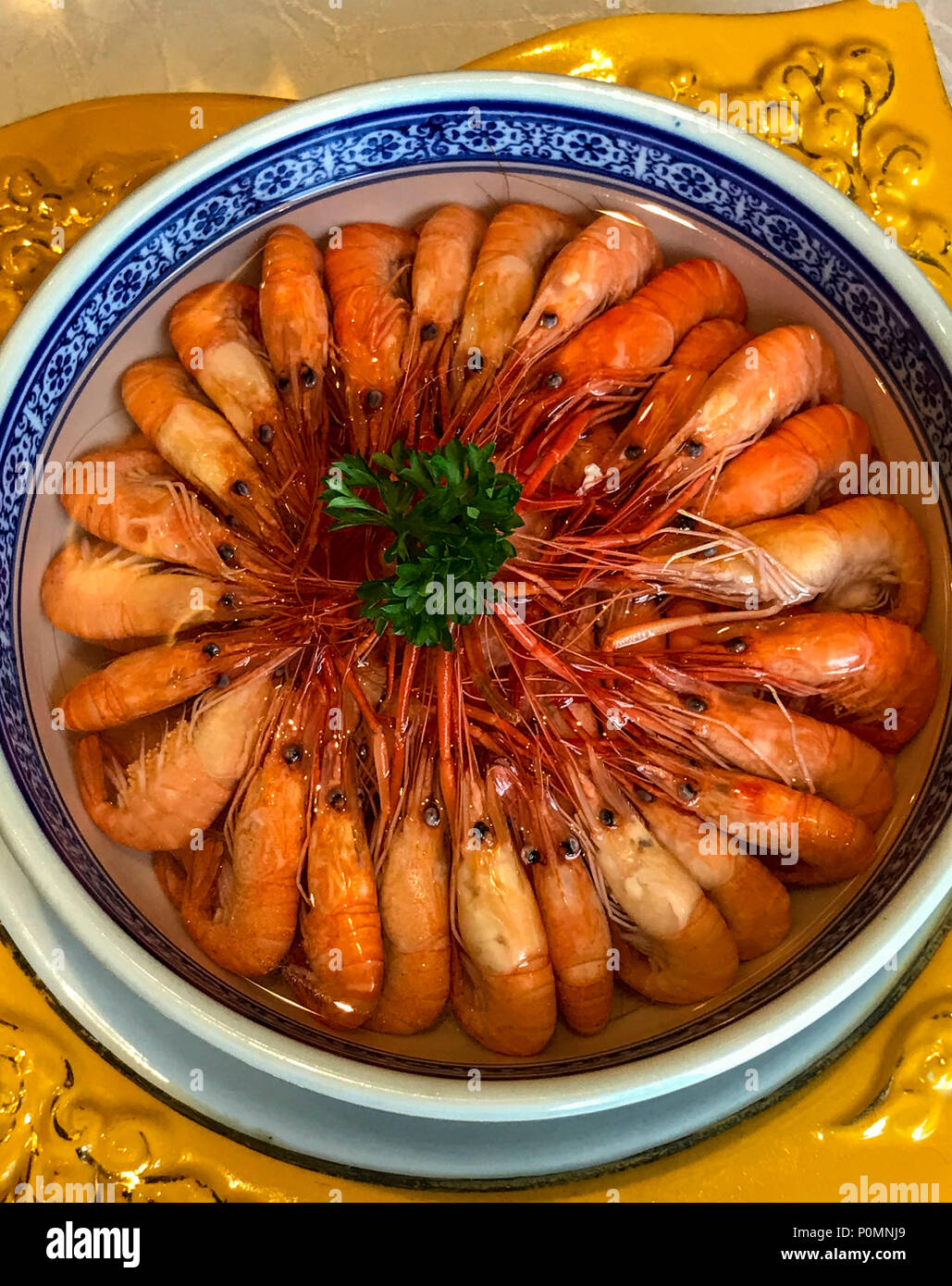 Yangzhou, Jiangsu, China.  Fresh-water River Shrimp. Stock Photo