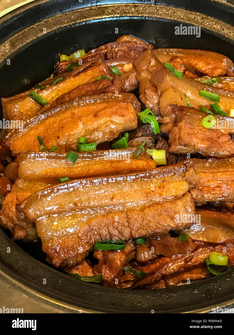Yangzhou, Jiangsu, China.  Pork with Fat. Stock Photo