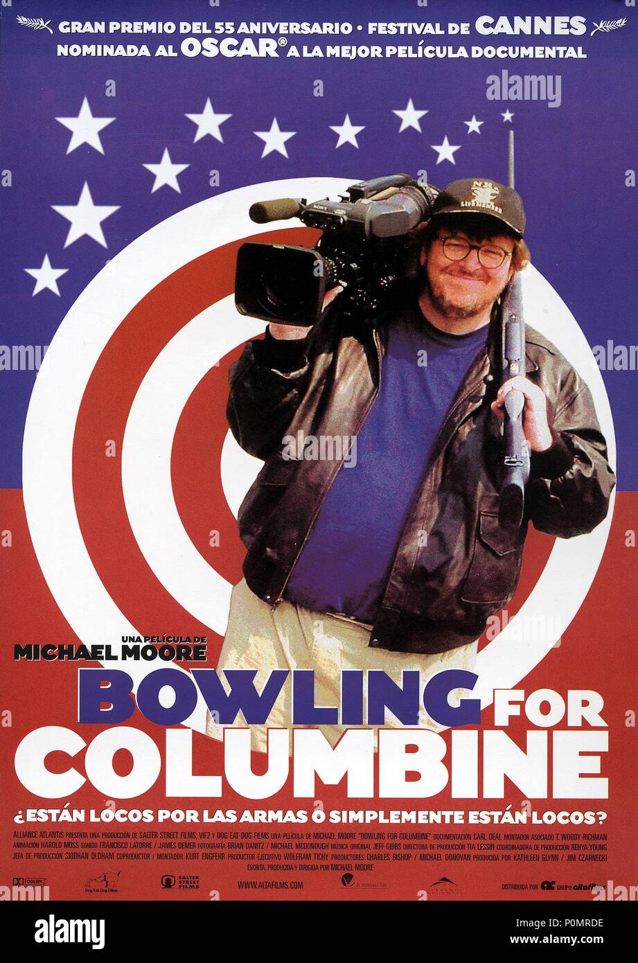Original Film Title: BOWLING FOR COLUMBINE.  English Title: BOWLING FOR COLUMBINE.  Film Director: MICHAEL MOORE.  Year: 2002. Credit: METRO GOLDWYN MAYER / Album Stock Photo