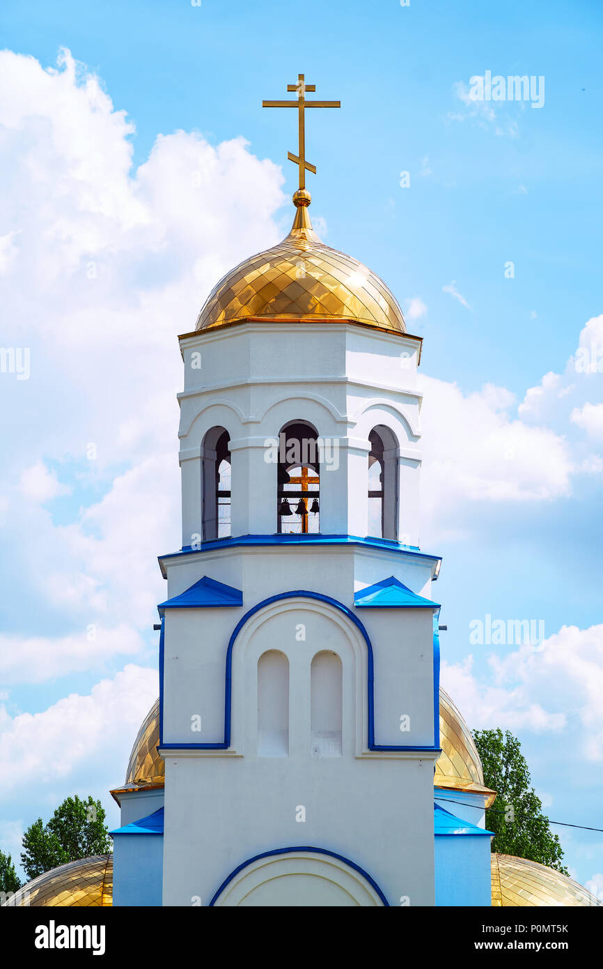 Orthodox cross on the dome of the church Stock Photo - Alamy
