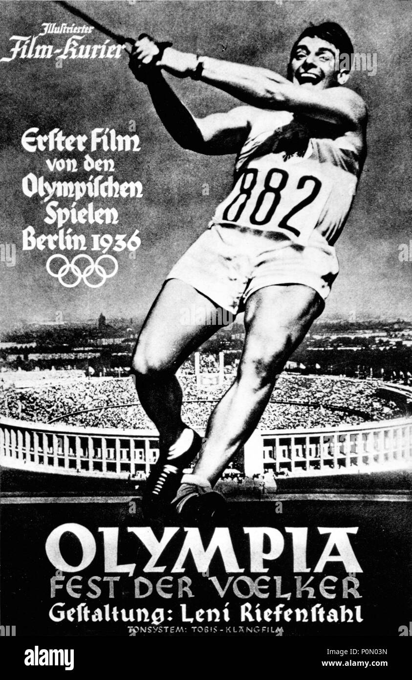 Original Film Title: OLYMPIA 1. TEIL-FEST DER VÖLKER.  English Title: OLYMPIA PART ONE: FESTIVAL OF THE NATIONS.  Film Director: LENI RIEFENSTAHL.  Year: 1938. Credit: OLYMPIA-FILM / Album Stock Photo