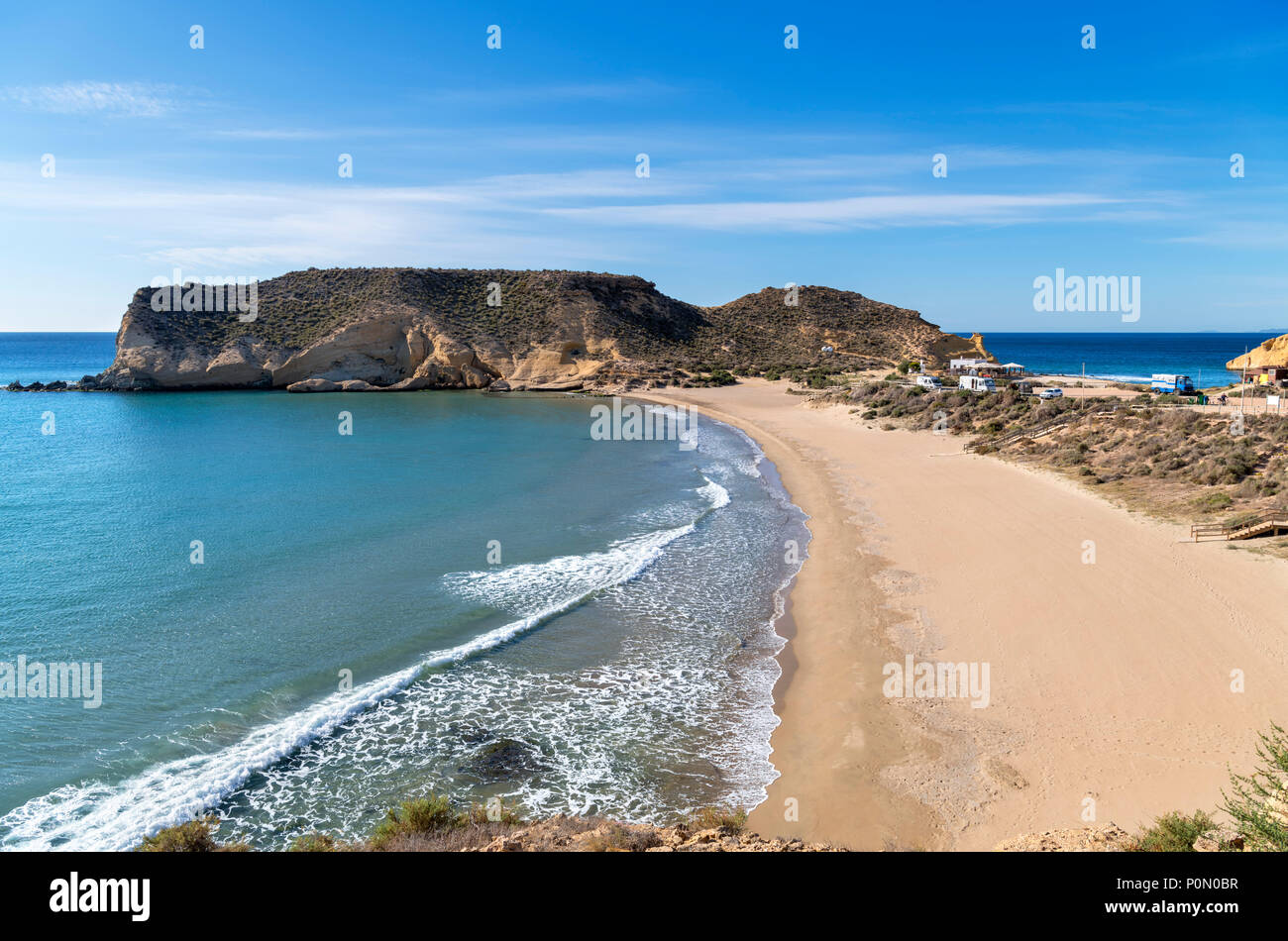 Playa Carolina beach, Cuatro Calas, Aguilas, Murcia, Spain Stock Photo