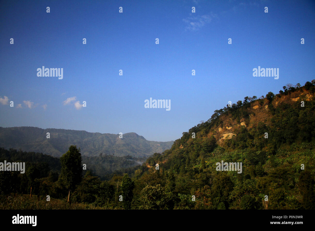 Bangladesh. Cloud over the Mountains in Bandarban, Bangladesh