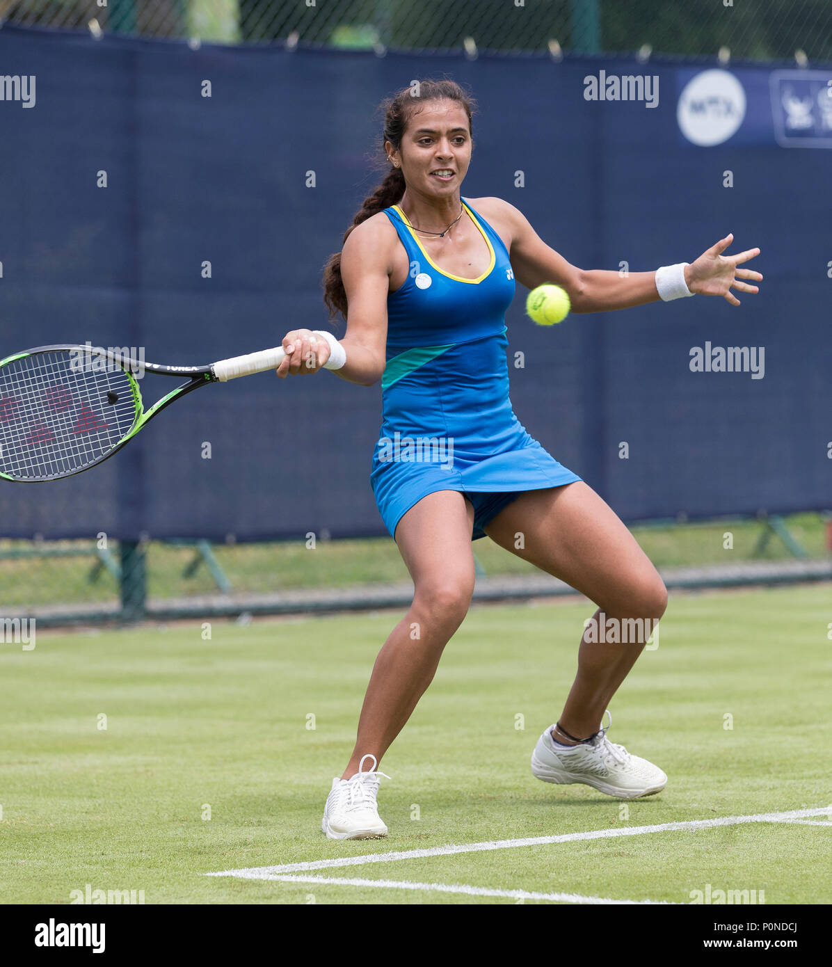 Ankita Raina during the Nature Valley Open qualifying match between Naiktha Bains (Australia) and Ankita Raina (India) at Nottingham Tennis Centre, No Stock Photo