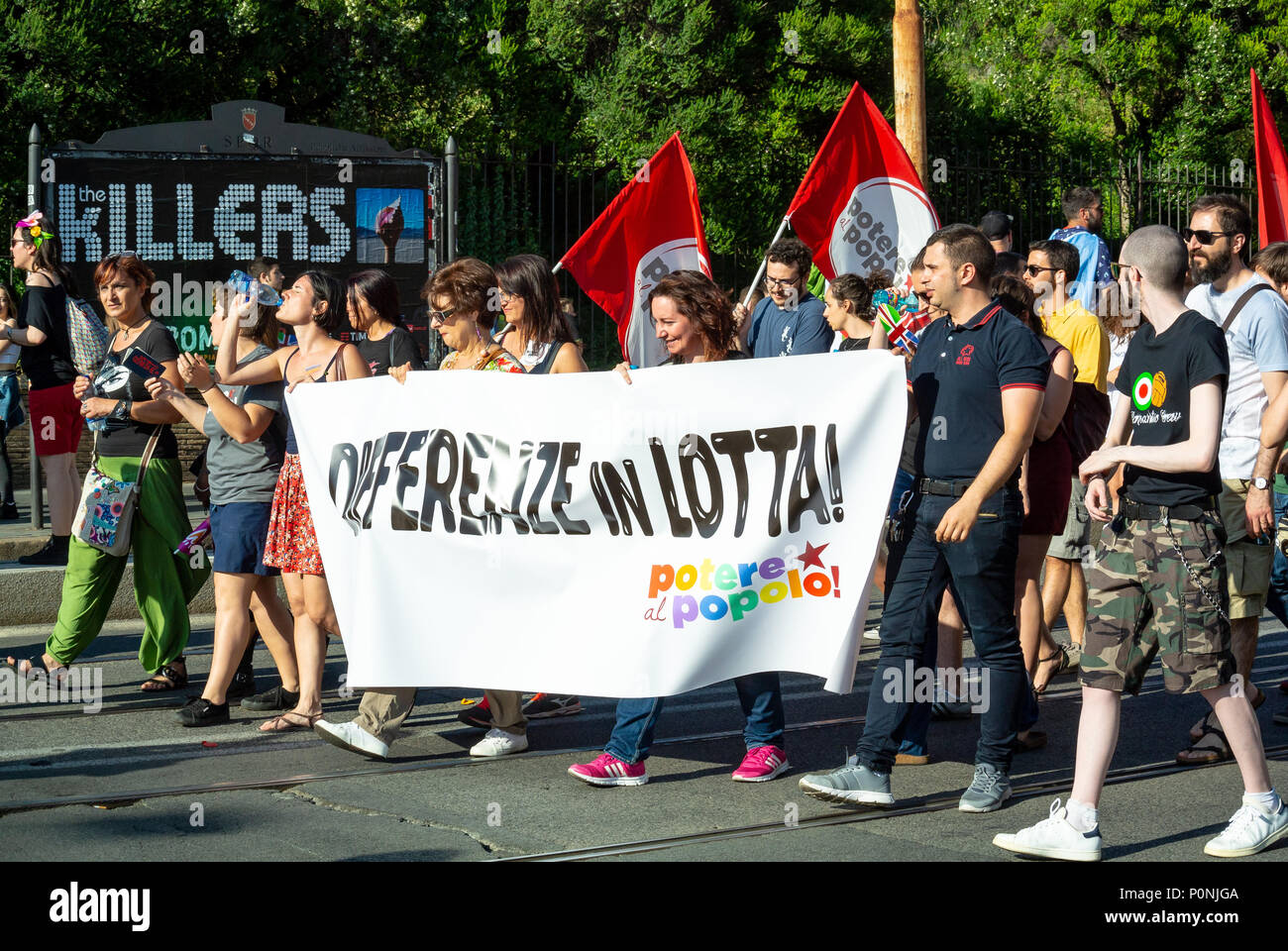 Rome, Lazio, ItalyPower to the People! (Italian:  Potere al Popolo! PaP), launched as a left-wing. Stock Photo