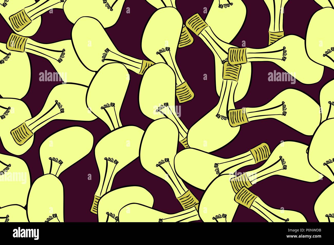 Abstract light bulb illustrations background. Cartoon style vector graphic. Stock Vector