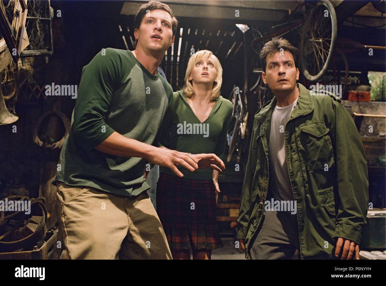 Original Film Title: SCARY MOVIE 3. English Title: SCARY MOVIE 3. Film  Director: DAVID ZUCKER. Year: 2003. Stars: CHARLIE SHEEN; SIMON REX; ANNA  FARIS. Copyright: Editorial inside use only. This is a