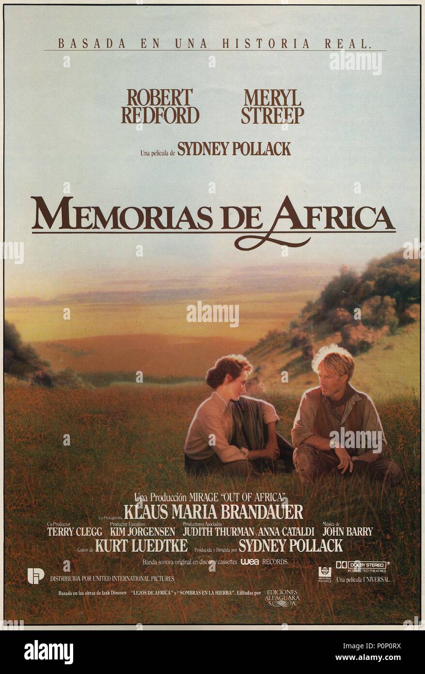 Original Film Title: OUT OF AFRICA.  English Title: OUT OF AFRICA.  Film Director: SYDNEY POLLACK.  Year: 1985. Credit: UNIVERSAL PICTURES / Album Stock Photo