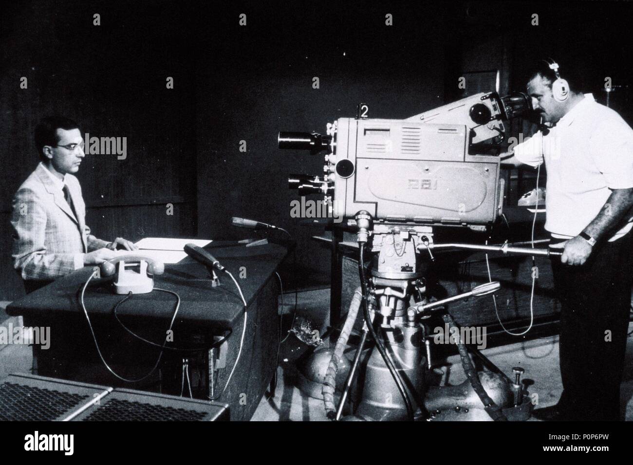 Description: News broadcasting.. Original Film Title: MISC: TELEVISION ...
