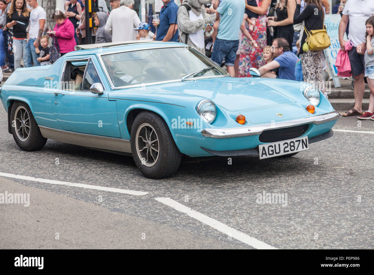 A classic Lotus car at the parade at Barnard Castle,England,UK Stock Photo