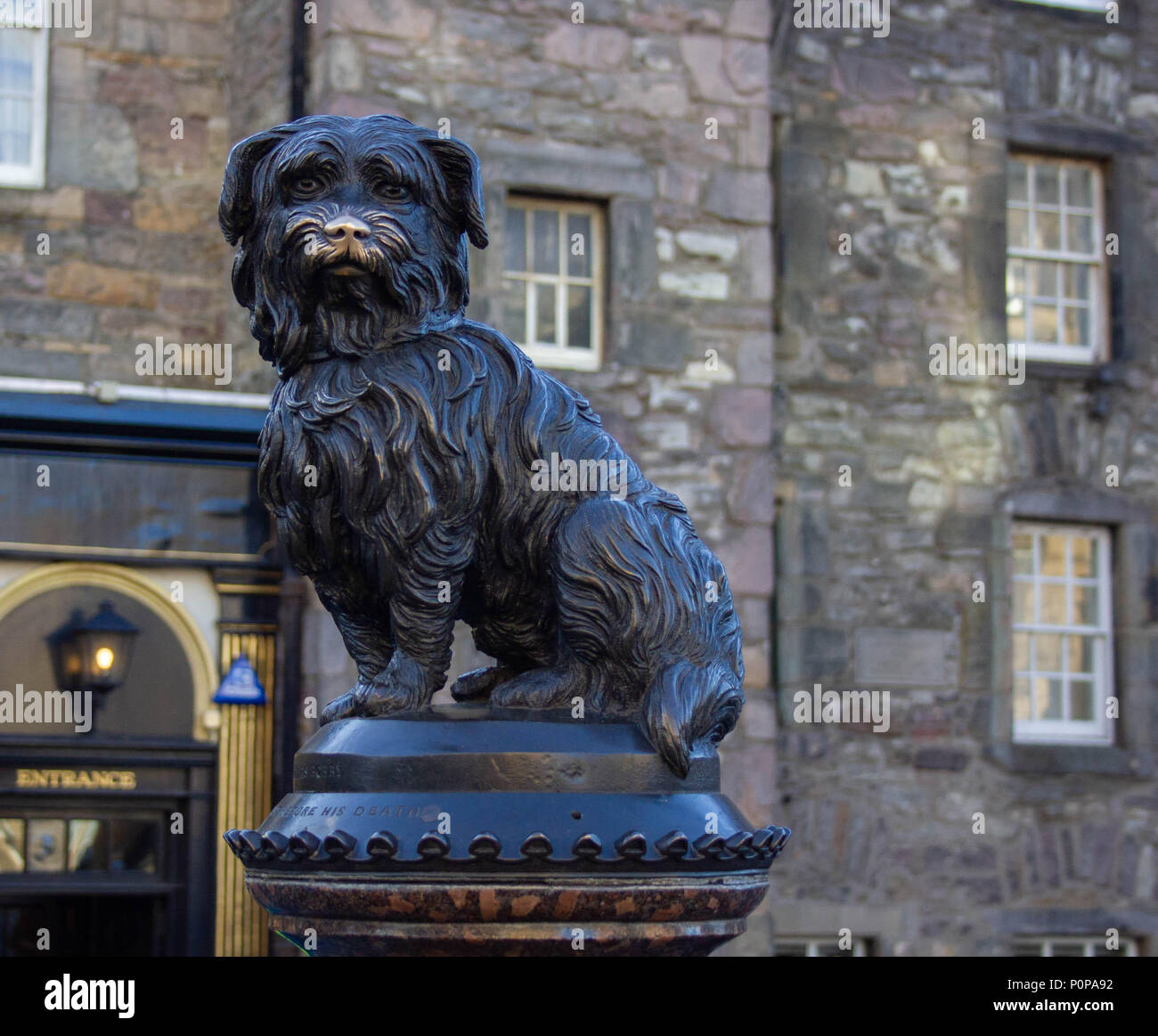 Greyfriars Bobby commemorative statue-Edinburgh, Scotland Stock Photo