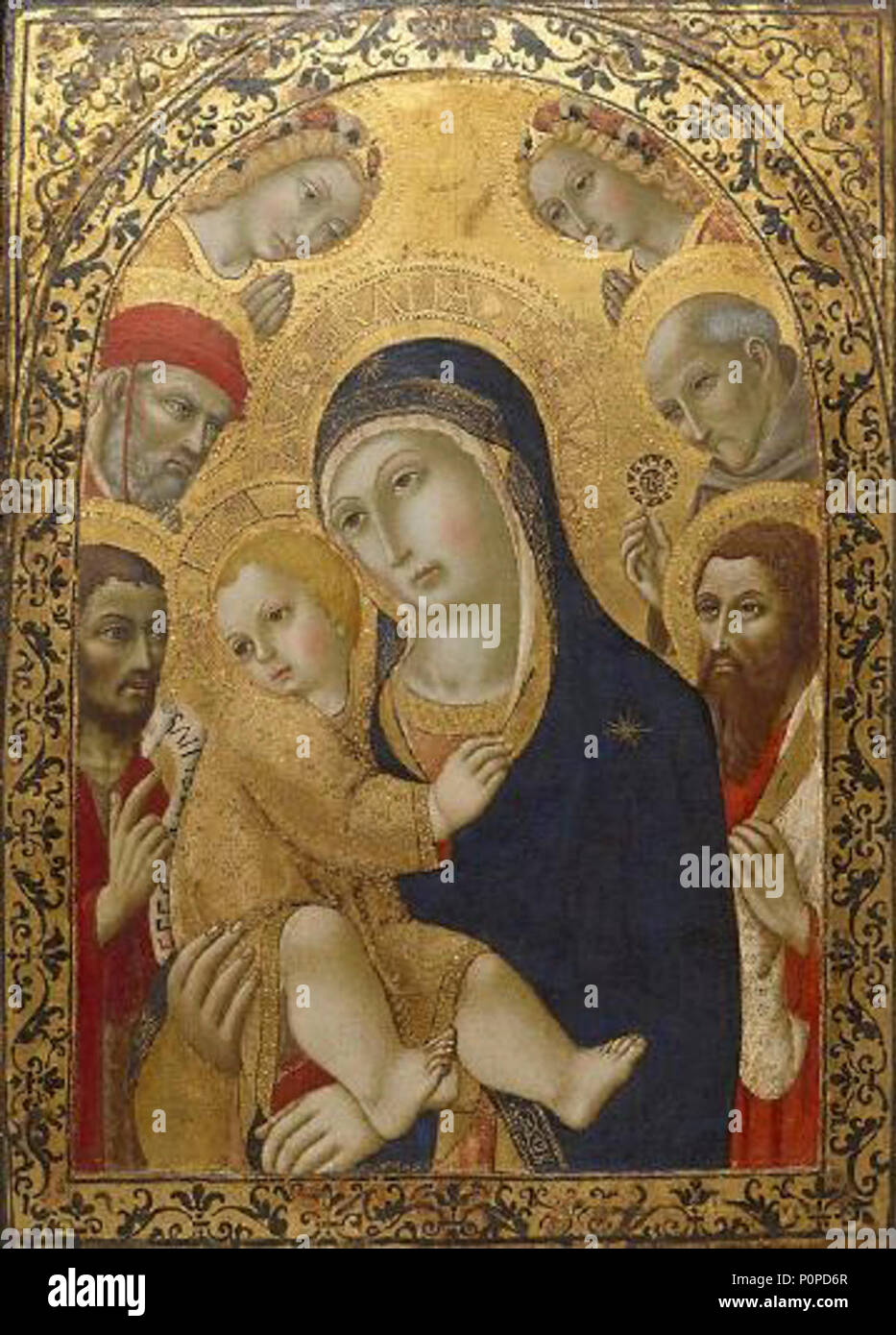 Madonna and Child with Saints Jerome John the Baptist Bernardino and ...