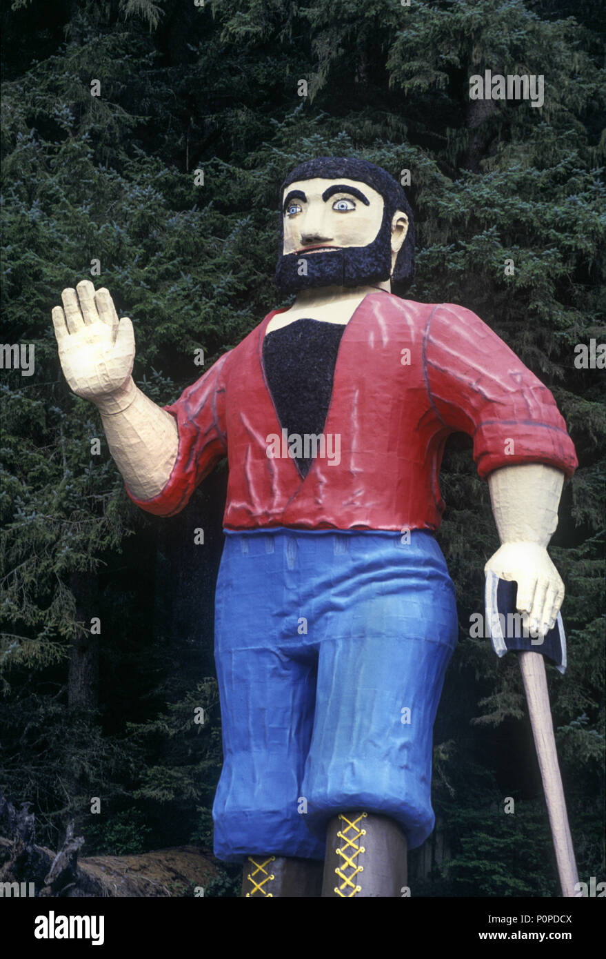 1996 HISTORICAL LUMBER JACK STATUE TREES OF MYSTERY KLAMATH CALIFORNIA