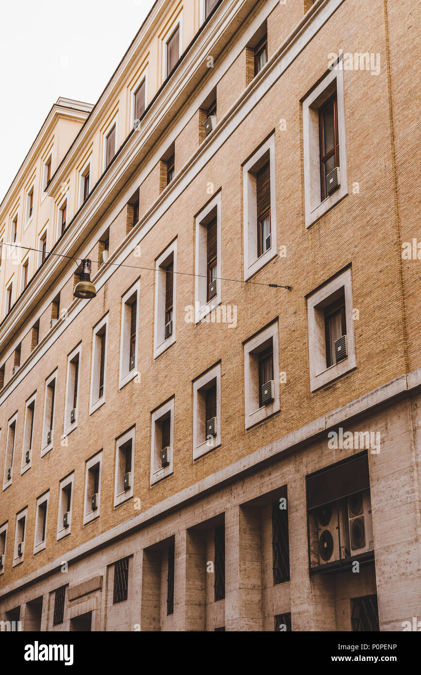 Gray Building Rome bottom view of grey building in Rome, Italy Stock Photo - Alamy