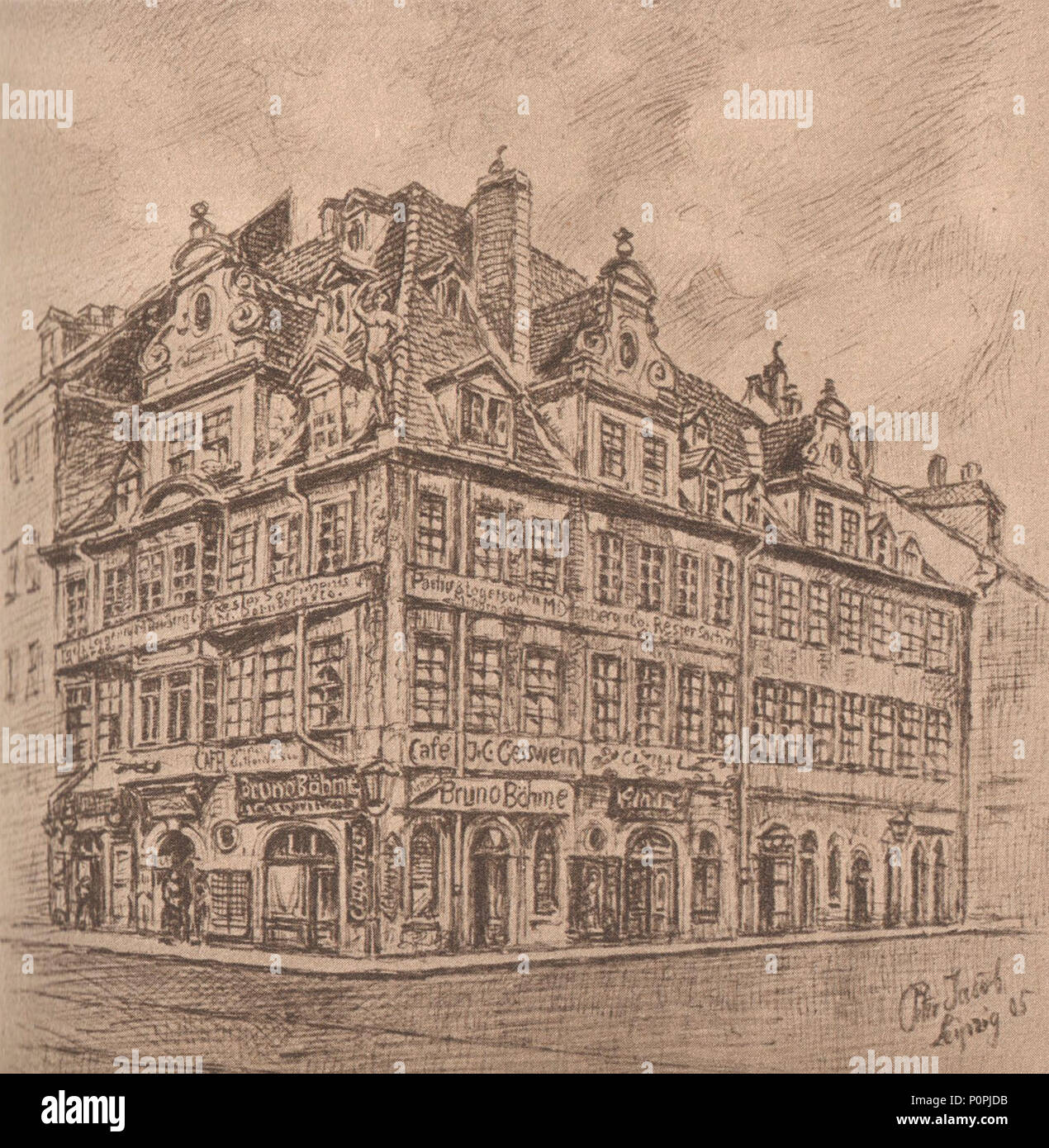'Goldener Apfel', Leipzig 1905. Peter Jacob. Stock Photo