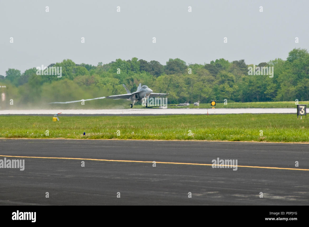 'Green Hornet' flight test on Earth Day 100422-N-ZZ999-001. Stock Photo