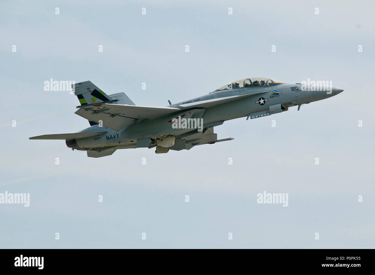 'Green Hornet' flight test on Earth Day Stock Photo