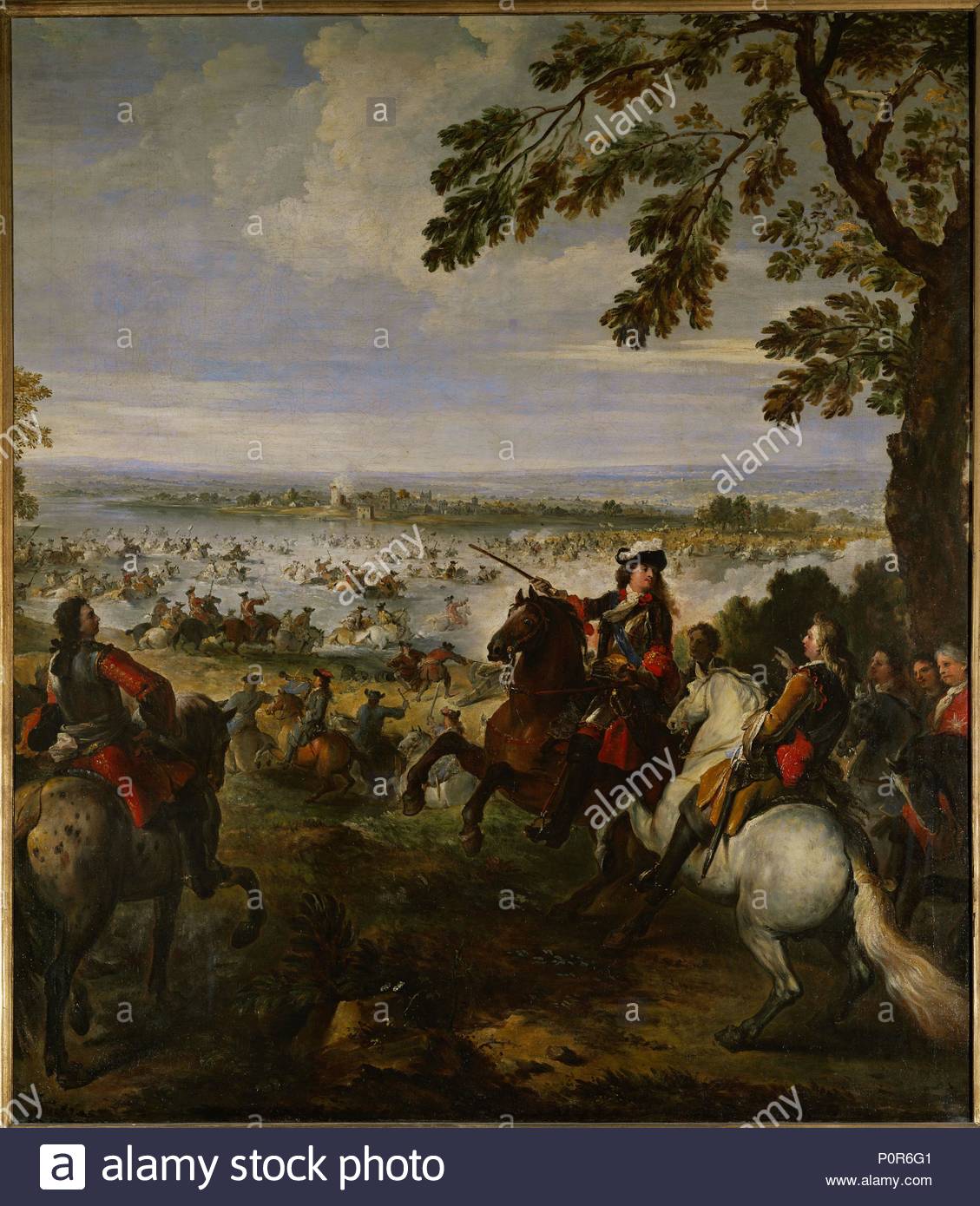The army of Louis XIV crossing the Rhine on June 12, 1672. Oil on canvas (1699) 234 x 164 cm-Inv. 7089. Author: PARROCEL, JOSEPH. Location: Louvre, Dpt. des ...