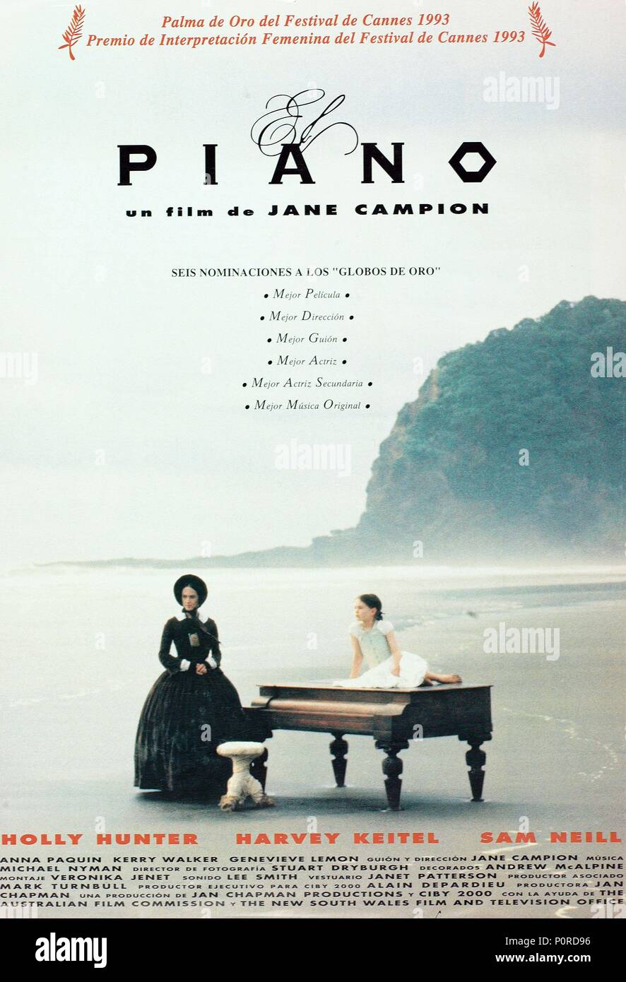 Original Film Title: THE PIANO. English Title: THE PIANO. Film Director:  JANE CAMPION. Year: 1993. Copyright: Editorial inside use only. This is a  publicly distributed handout. Access rights only, no license of