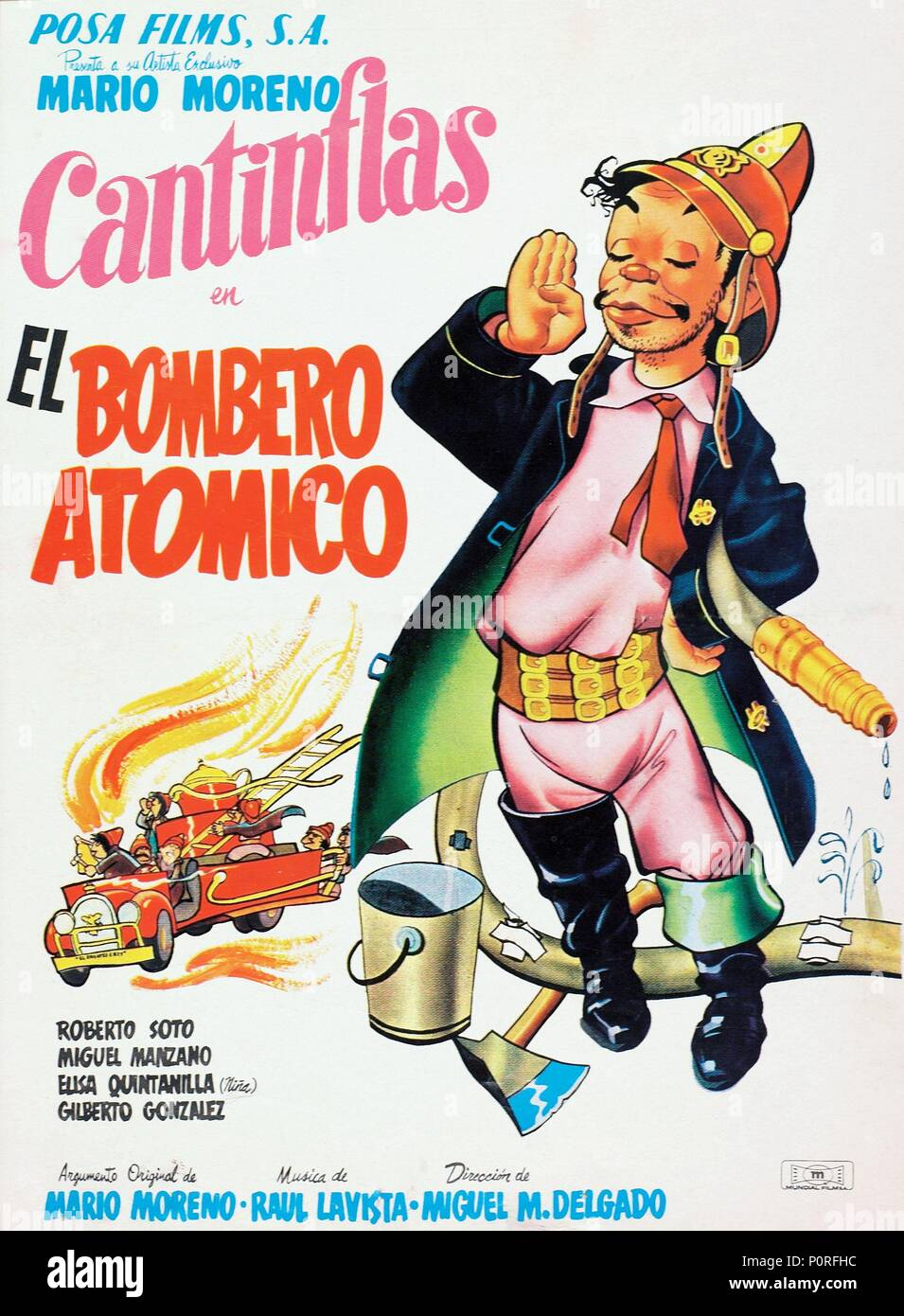 Original Film Title: BOMBERO ATÓMICO, EL.  English Title: BOMBERO ATÓMICO, EL.  Film Director: MIGUEL M. DELGADO.  Year: 1952. Credit: POSA FILMS, S.A. / Album Stock Photo