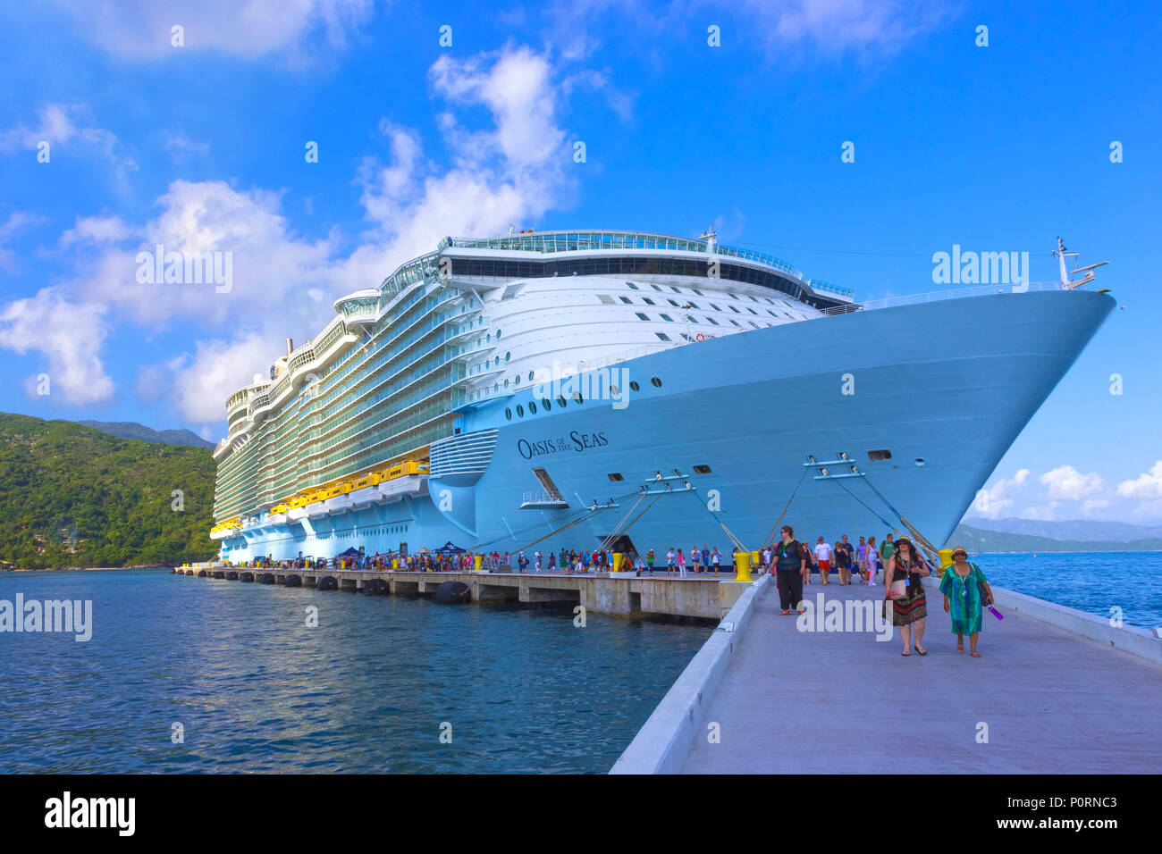 LABADEE, HAITI - MAY 01, 2018: Royal Caribbean, Oasis of the Seas 