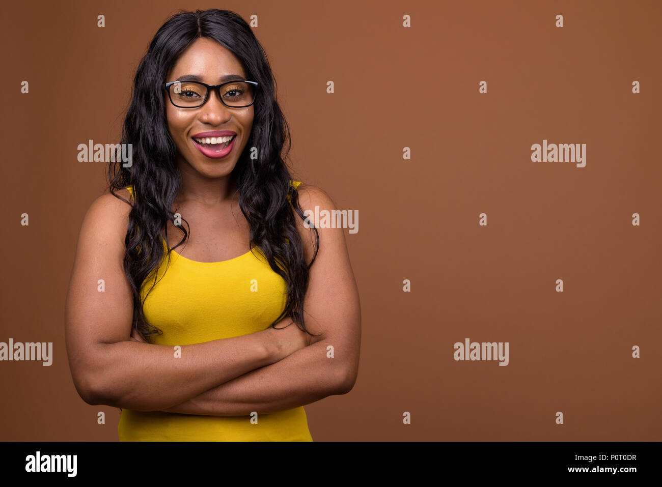 Portrait Of Beautiful Young African Woman Stock Photo - Alamy