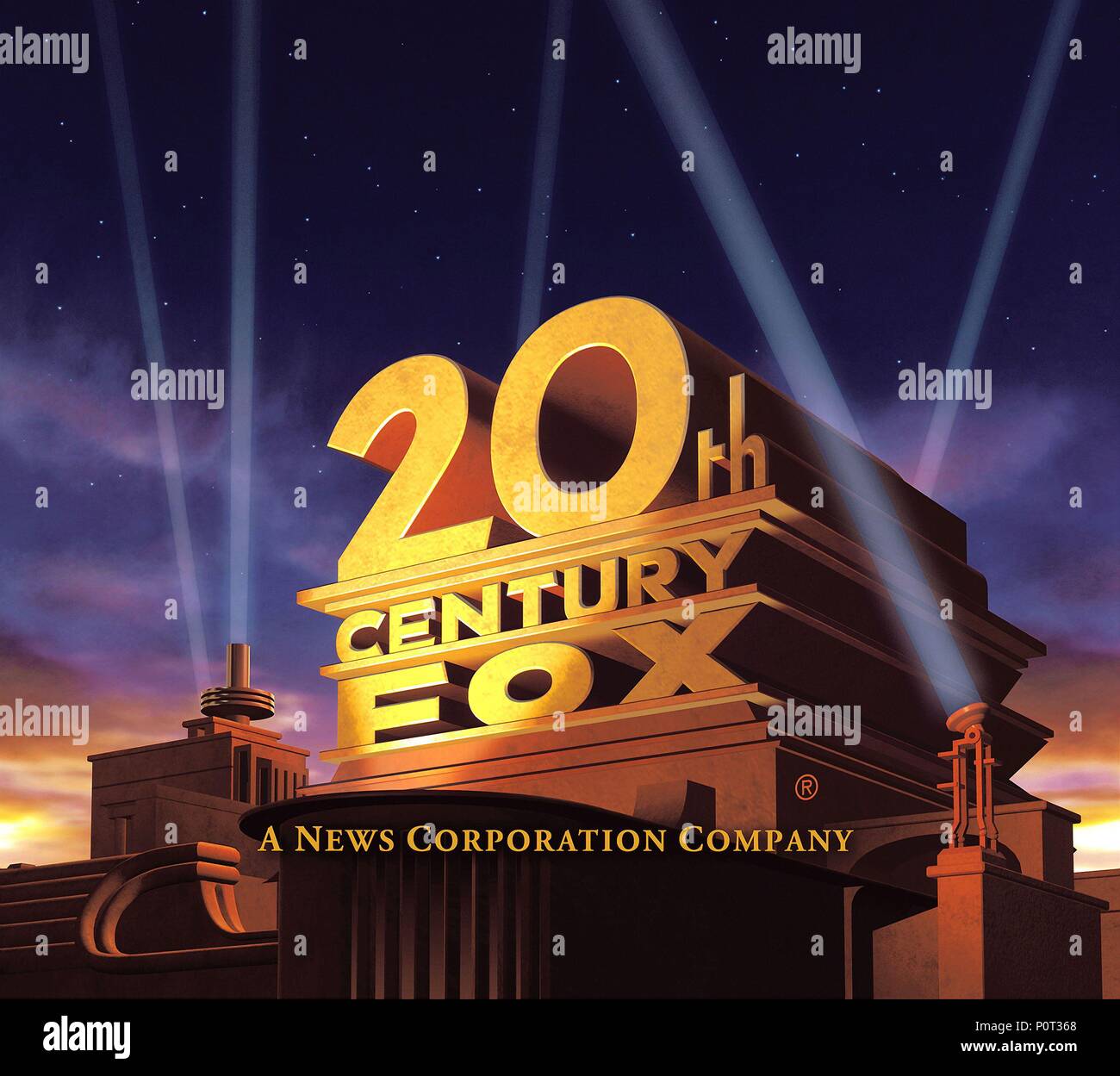 Description: Logo de presentación del estudio 20th Century Fox.  Original Film Title: FILM HISTORY: TWENTIETH CENTURY FOX STUDIOS.  English Title: FILM HISTORY: TWENTIETH CENTURY FOX STUDIOS. Stock Photo