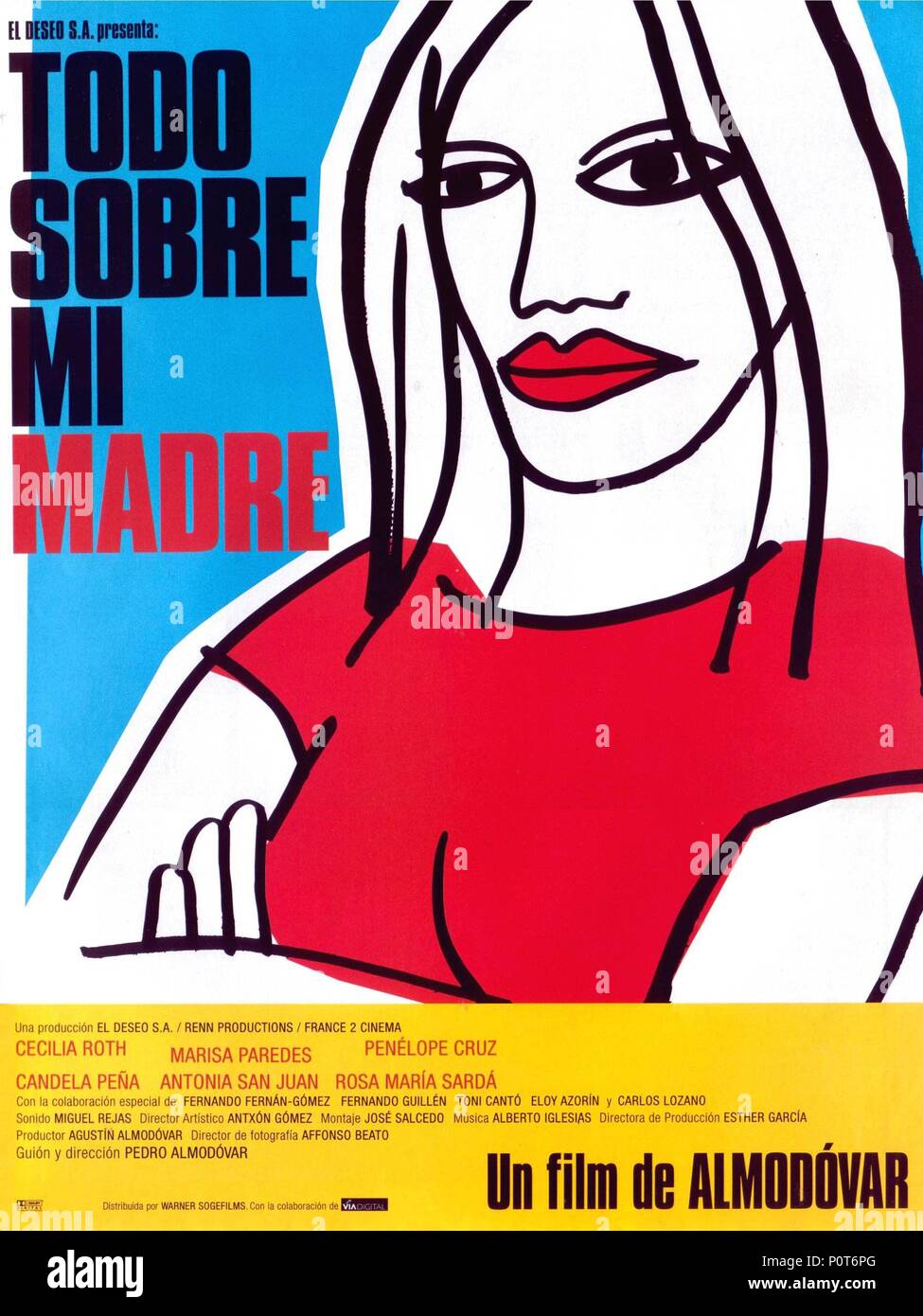 Original Film Title TODO SOBRE MI MADRE. English Title ALL ABOUT MY MOTHER. Film Director