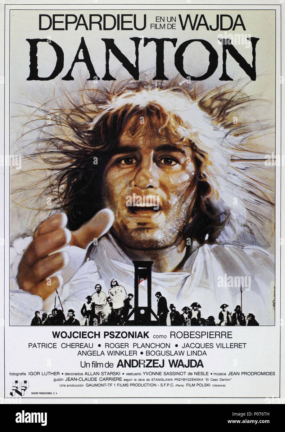 Original Film Title: DANTON.  English Title: DANTON.  Film Director: ANDRZEJ WAJDA.  Year: 1983. Credit: FILMS DU LOSANGE/GROUPE X/GAUMONT / Album Stock Photo