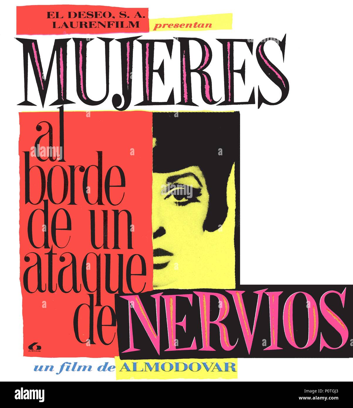 Original Film Title: MUJERES AL BORDE DE UN ATAQUE DE NERVIOS.  English Title: WOMEN ON THE VERGE OF A NERVOUS BREAKDOWN.  Film Director: PEDRO ALMODOVAR.  Year: 1988. Credit: EL DESEO S.A / Album Stock Photo