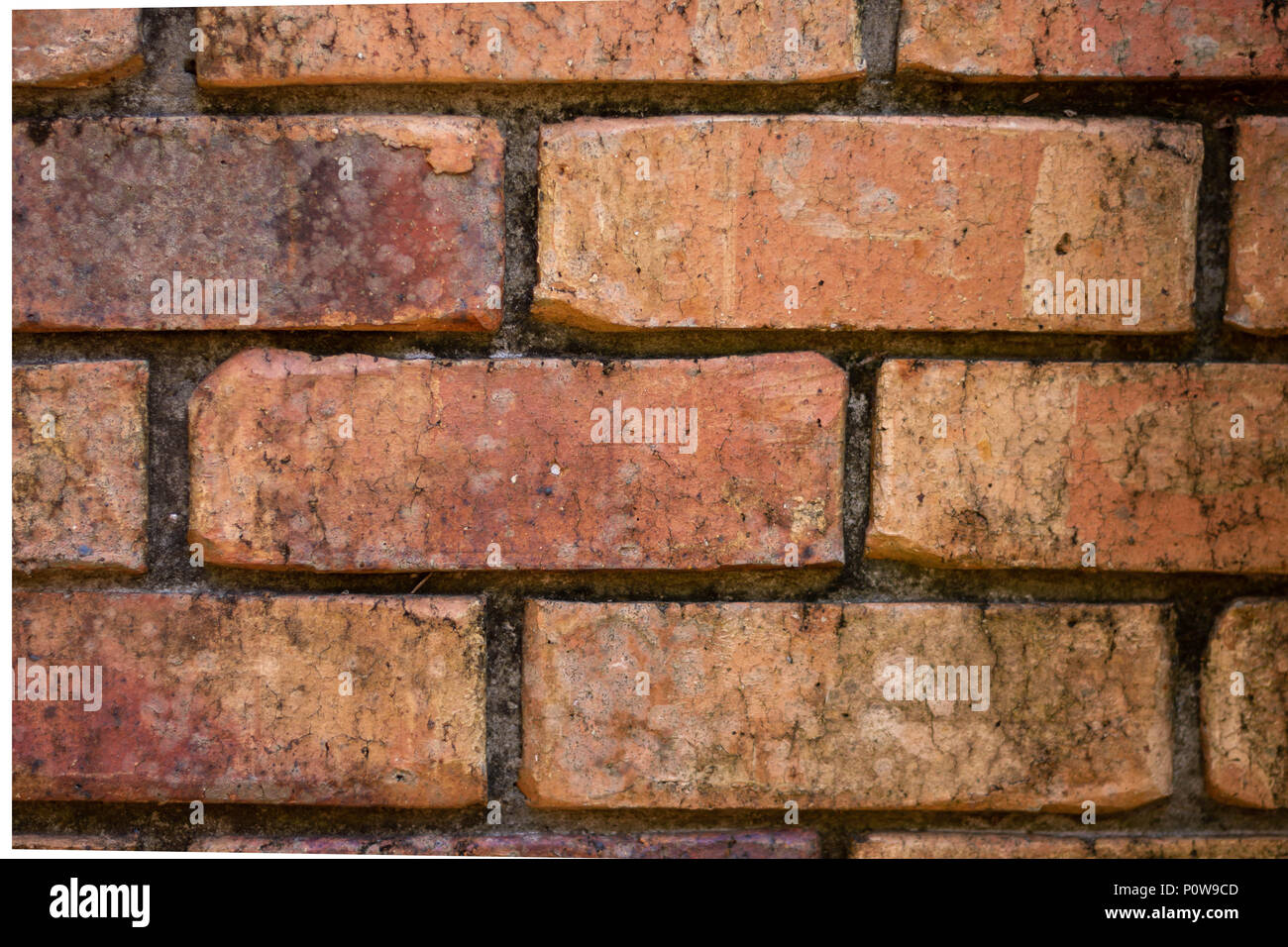 Red orange brick wall with texture Stock Photo