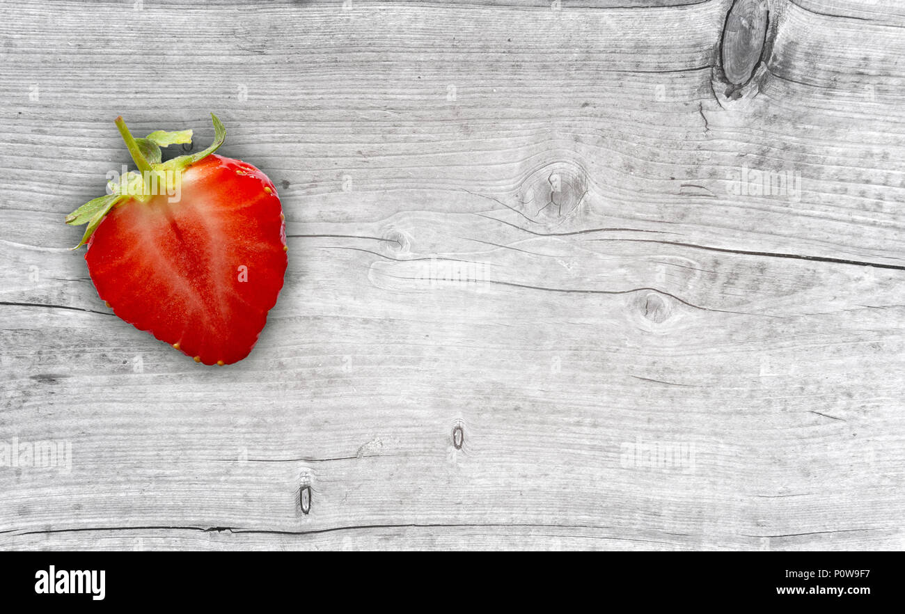 One half strawberry hi-res stock photography and images - Alamy