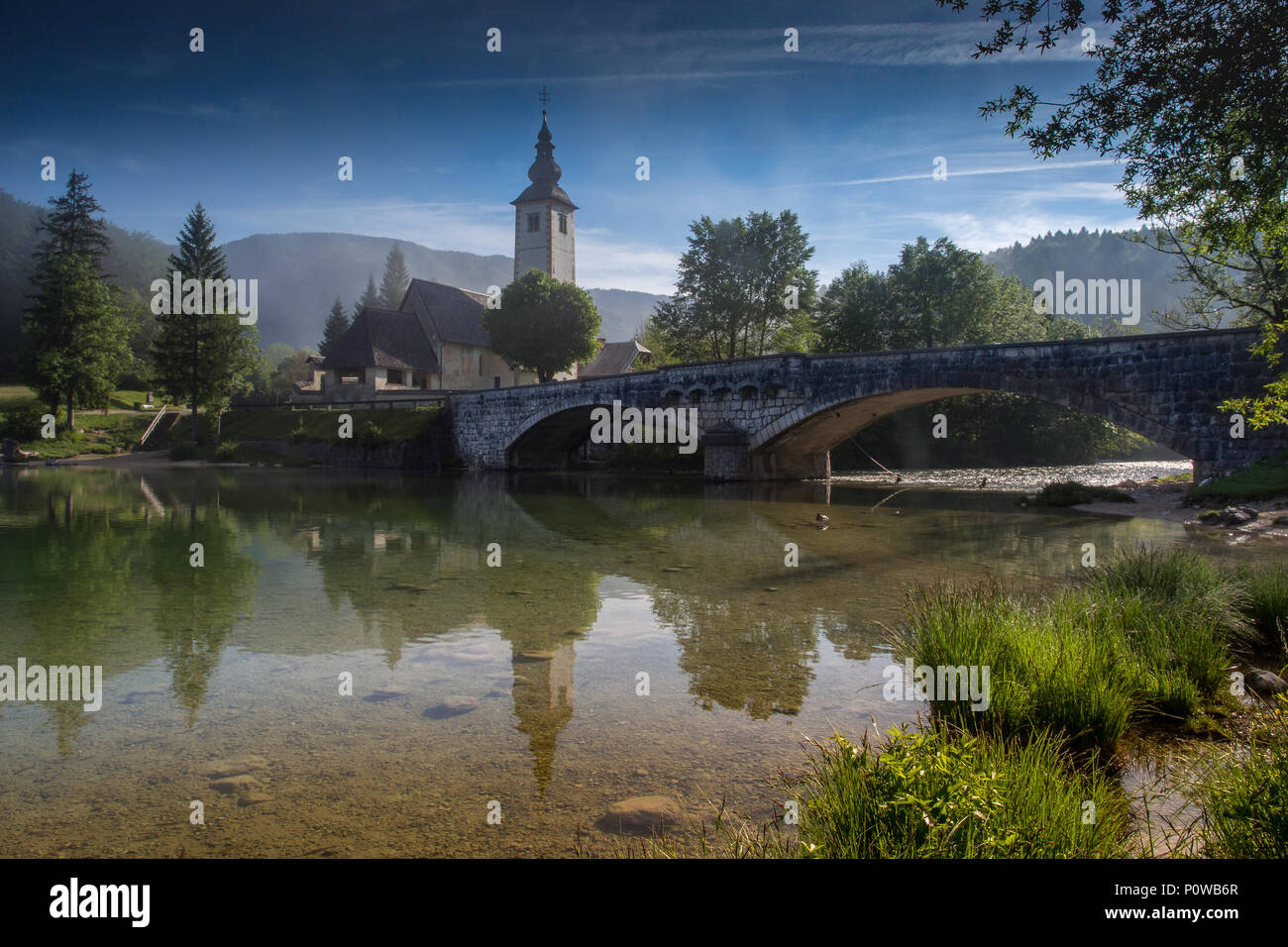 Lake Bohinj Stock Photo