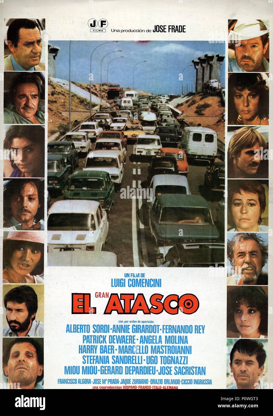 Original Film Title: L' INGORGO-UNA STORIA IMPOSSIBILE. English Title:  TRAFFIC JAM. Film Director: LUIGI COMENCINI. Year: 1979. Credit:  ALBATROS/GAUMONT/GREENWICH FILMS/FILMEDIS/JOSE FRADE PROD. / Album Stock  Photo - Alamy