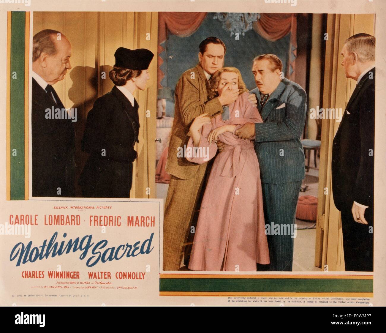 Original Film Title: NOTHING SACRED.  English Title: NOTHING SACRED.  Film Director: WILLIAM A. WELLMAN.  Year: 1937.  Stars: FREDRIC MARCH; CAROLE LOMBARD. Credit: SELZNICK/UNITED ARTISTS / Album Stock Photo