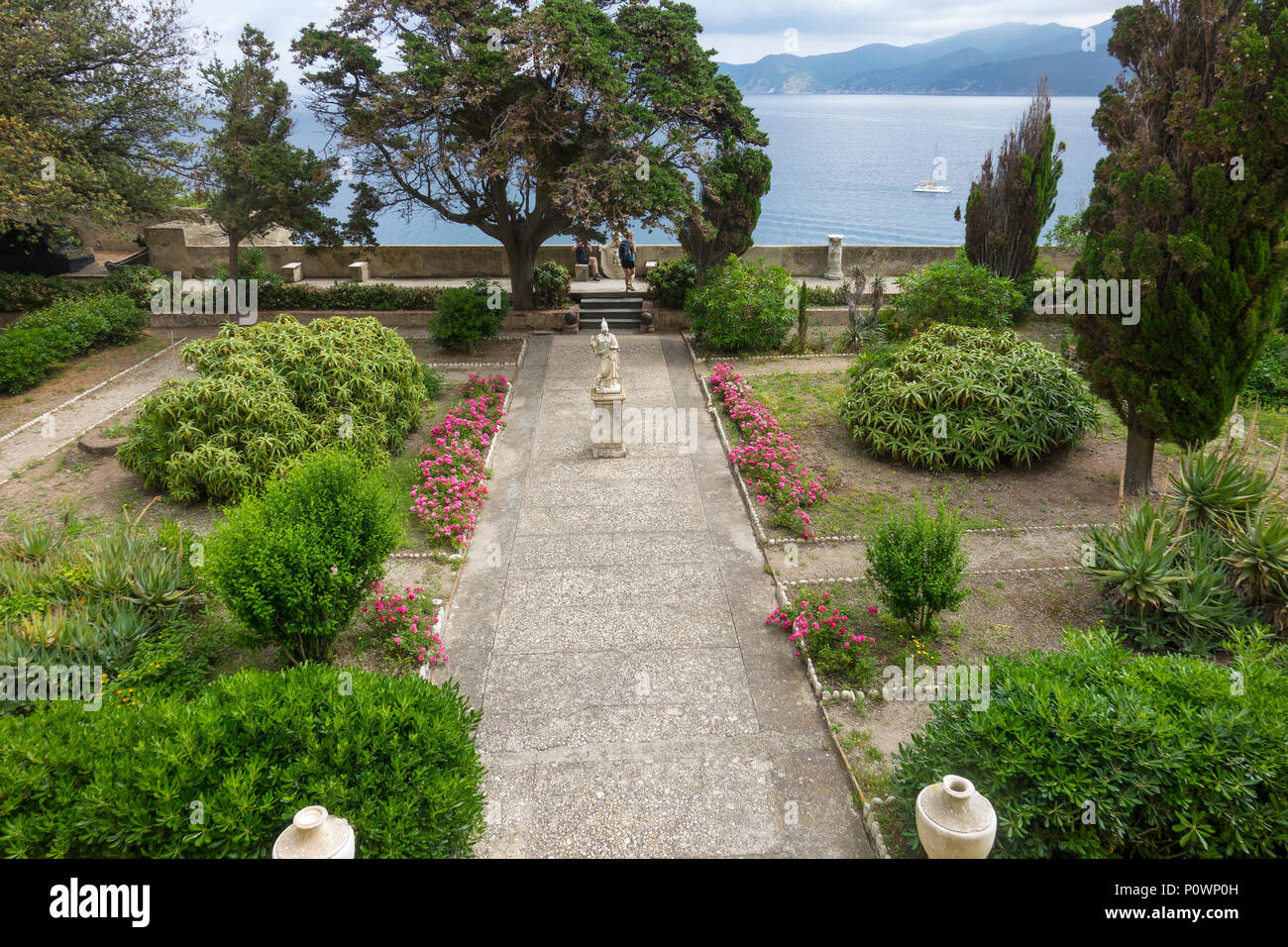 Italy, Elba, Portoferraio, Napoleon's residence, Villa Mulini, garden ...