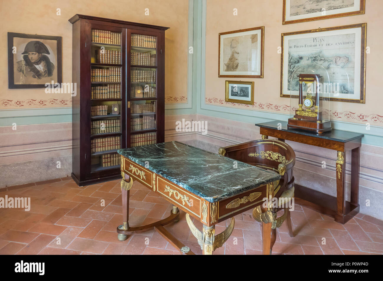 Italy, Elba, Portoferraio, Napoleon's residence, Villa Mulini, emperor ...