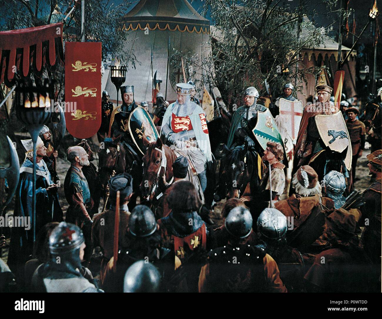 Original Film Title: KING RICHARD AND THE CRUSADERS.  English Title: KING RICHARD AND THE CRUSADERS.  Film Director: DAVID BUTLER.  Year: 1954.  Stars: GEORGE SANDERS. Credit: WARNER BROTHERS / Album Stock Photo